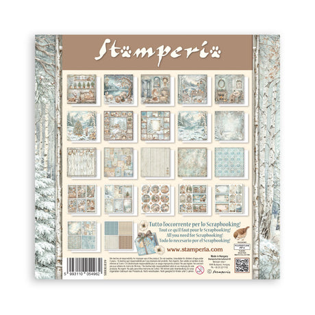 Stamperia White Christmas 12 x 12 Inch Single Face Paper Pack by Cristina Radovan - SBBXLB39