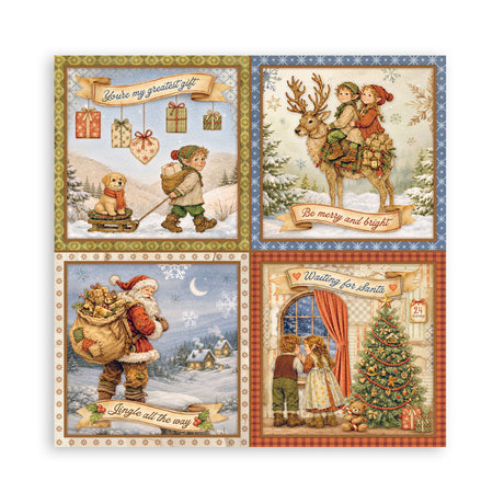 Stamperia Silent Night 12 x 12 Inch Single Face Paper Pack - SBBXLB40