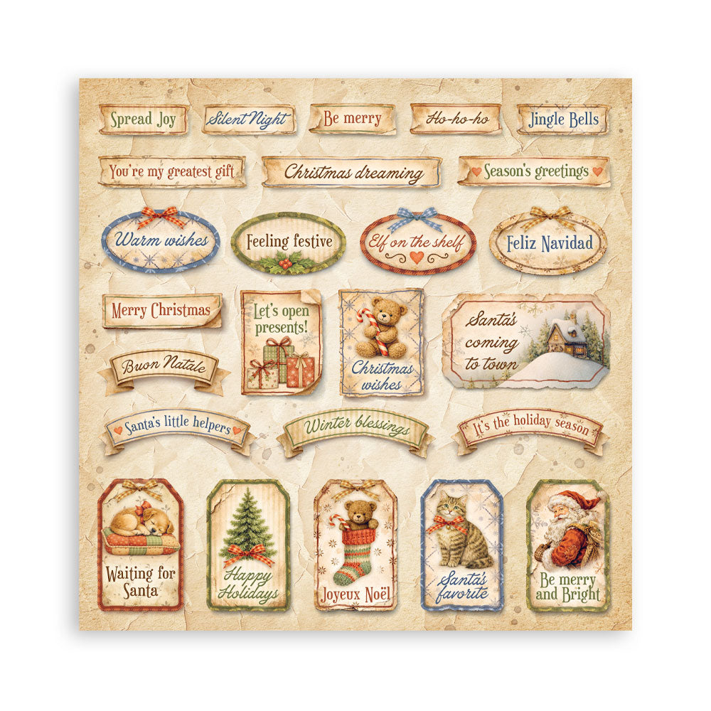Stamperia Silent Night 12 x 12 Inch Single Face Paper Pack - SBBXLB40