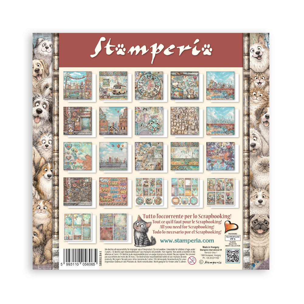 Stamperia Furry Friends 2 12x12 Inch Paper Pack (Single Face) by Antonis Tzanidakis - SBBXLB41