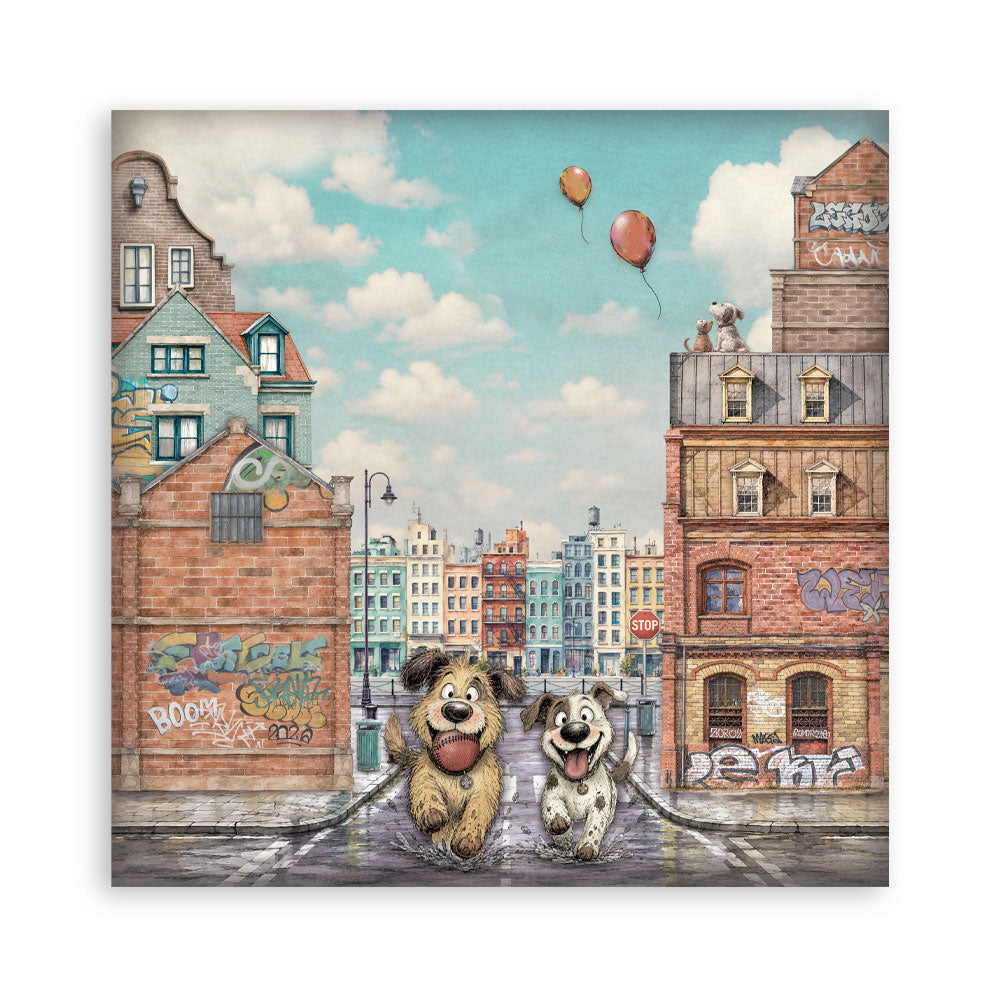 Stamperia Furry Friends 2 12x12 Inch Paper Pack (Single Face) by Antonis Tzanidakis - SBBXLB41