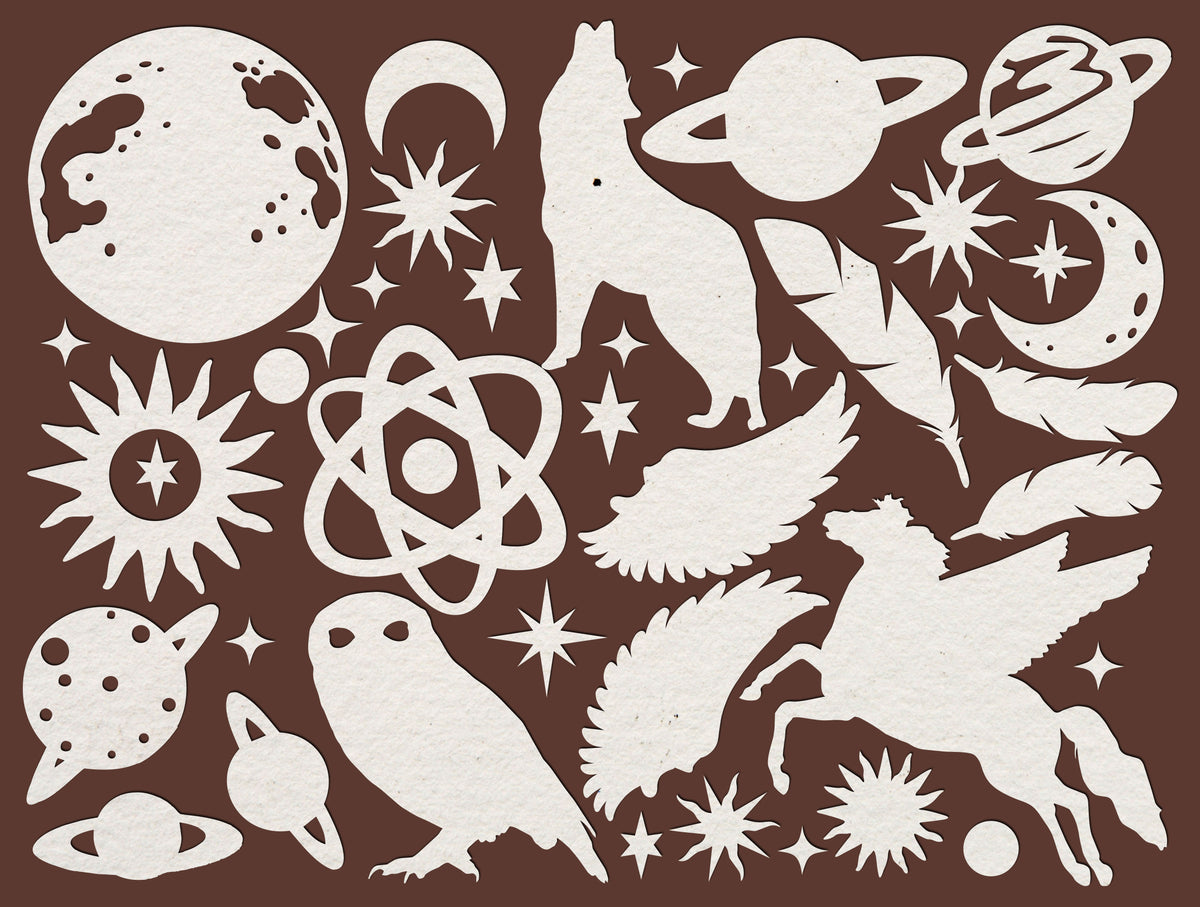 Stamperia Cosmos Art Paper Shapes Laser Cut by Cristina Radovan - SBCU005