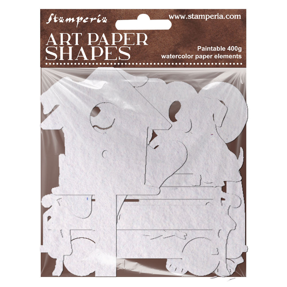 Stamperia Furry Friends 2 Art Paper Shapes Laser Cut by Antonis Tzanidakis - SBCU007