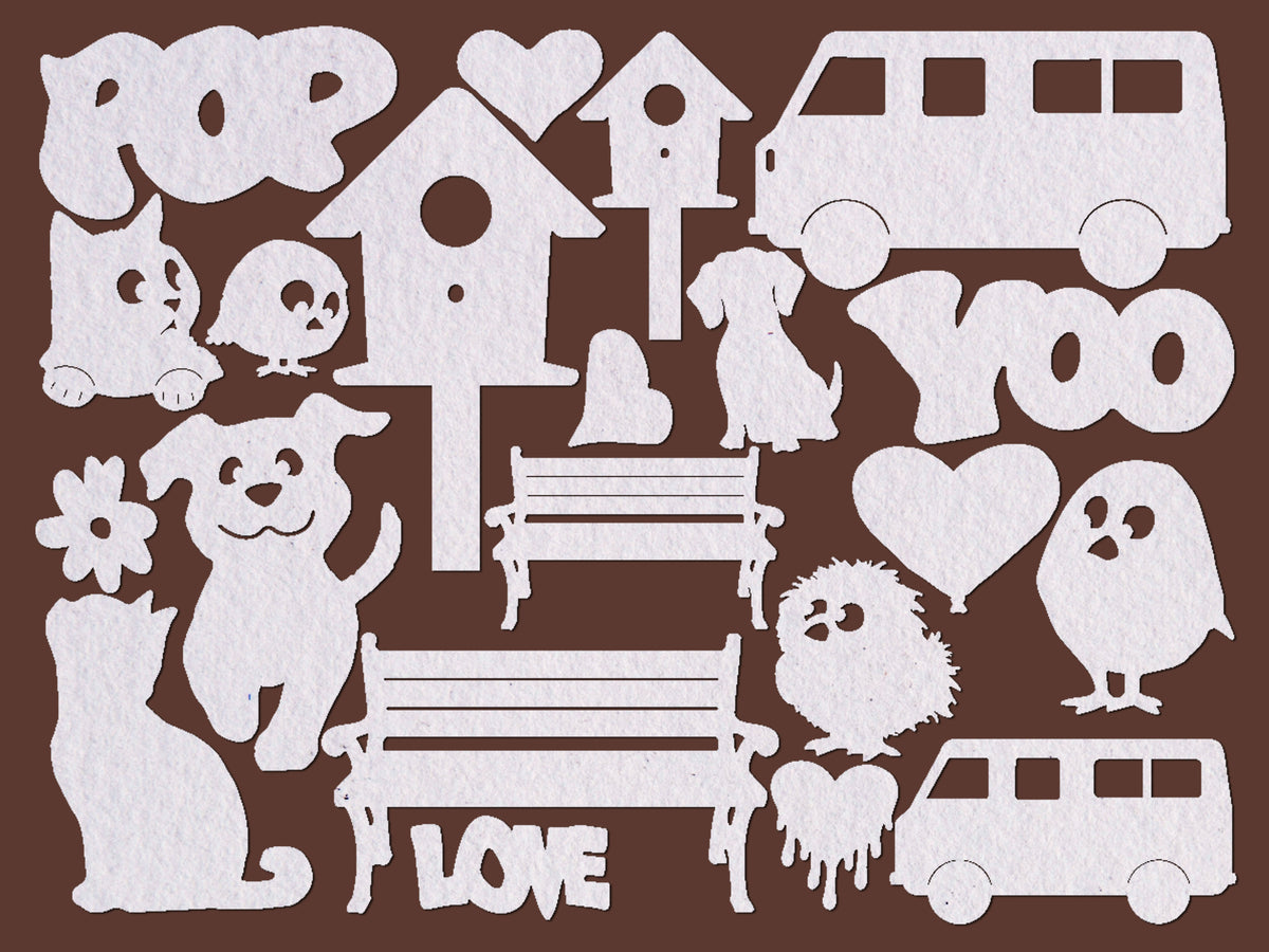 Stamperia Furry Friends 2 Art Paper Shapes Laser Cut by Antonis Tzanidakis - SBCU007