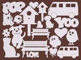 Stamperia Furry Friends 2 Art Paper Shapes Laser Cut by Antonis Tzanidakis - SBCU007