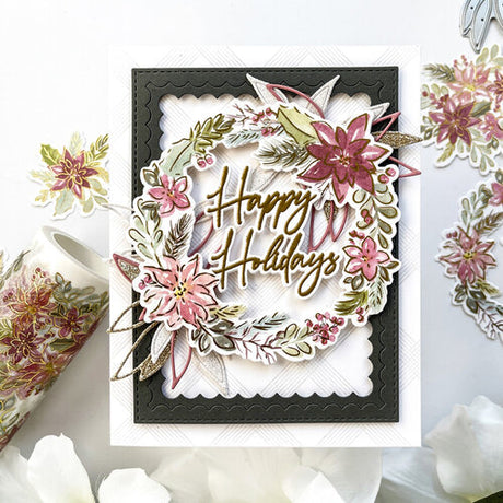 Pinkfresh Studio Poinsettia layering stencil set RETIRED
