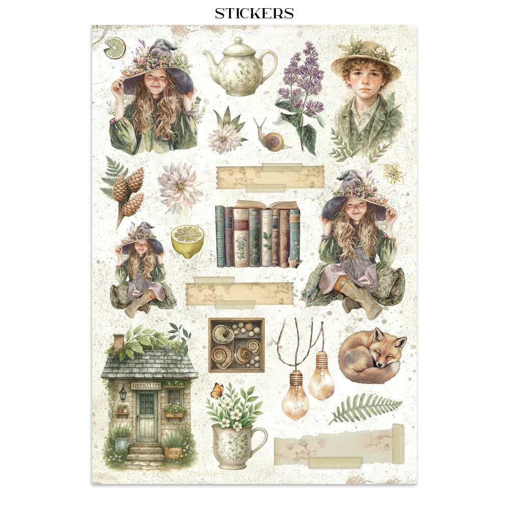 Stamperia Herbarium Silvae Junk Journal Stickers (SBJK09)
