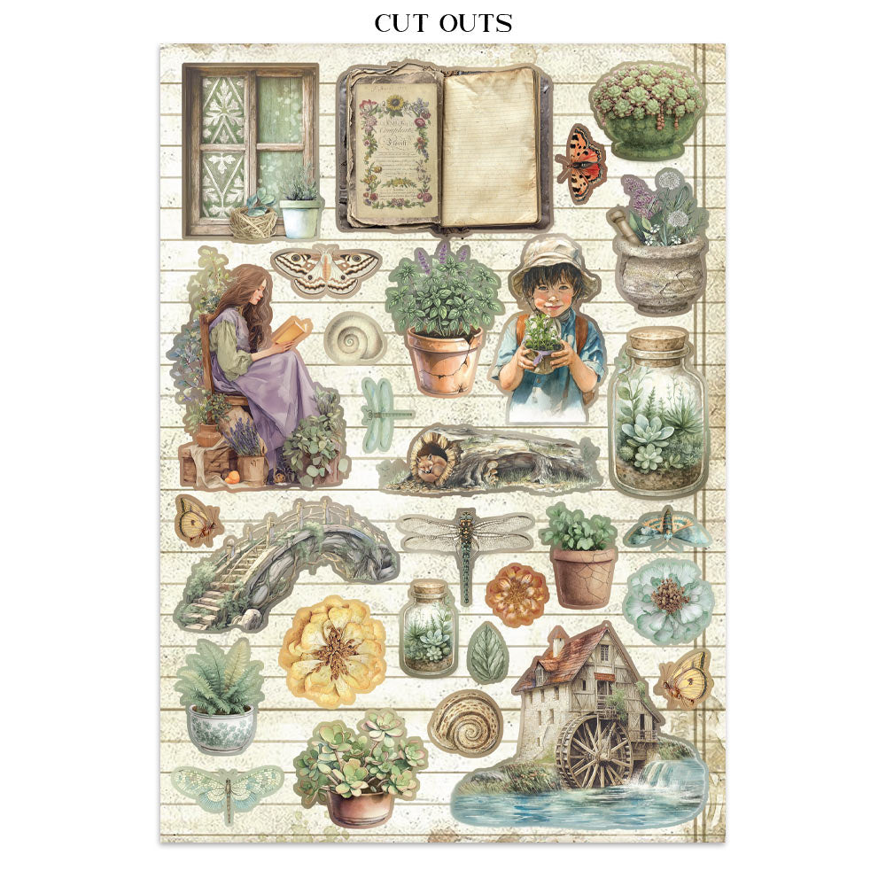 Stamperia Herbarium Silvae Junk Journal Stickers (SBJK09)