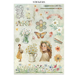 Stamperia Daisy Art Junk Journal Stickers, Backgrounds, Cut-Outs (SBJK14)