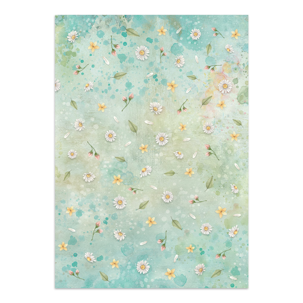 Stamperia Daisy Art Junk Journal Stickers, Backgrounds, Cut-Outs (SBJK14)