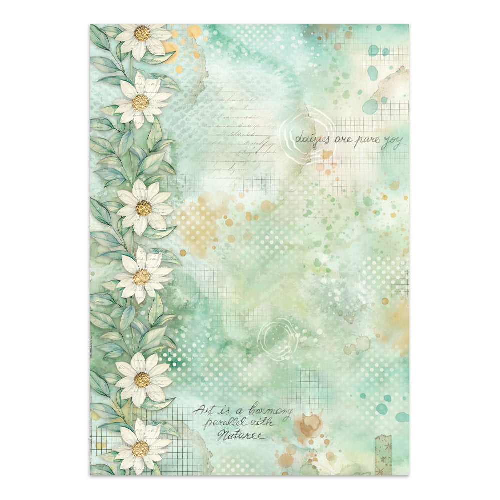 Stamperia Daisy Art Junk Journal Stickers, Backgrounds, Cut-Outs (SBJK14)