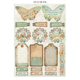 Stamperia Daisy Art Junk Journal Stickers, Backgrounds, Cut-Outs (SBJK14)