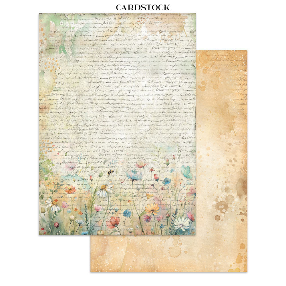 Stamperia Daisy Art Junk Journal Stickers, Backgrounds, Cut-Outs (SBJK14)