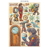 Stamperia A New Beginning Junk Journal Stickers Backgrounds Cut-Outs (SBJK16)
