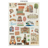 Stamperia Art of Travelling Junk Journal Stickers Backgrounds Cut-Outs (SBJK18)