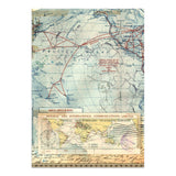 Stamperia Art of Travelling Junk Journal Stickers Backgrounds Cut-Outs (SBJK18)