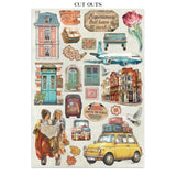Stamperia Art of Travelling Junk Journal Stickers Backgrounds Cut-Outs (SBJK18)