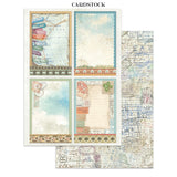 Stamperia Art of Travelling Junk Journal Stickers Backgrounds Cut-Outs (SBJK18)