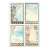 Stamperia Art of Travelling Junk Journal Stickers Backgrounds Cut-Outs (SBJK18)