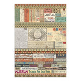 Stamperia Art of Travelling Junk Journal Stickers Backgrounds Cut-Outs (SBJK18)