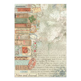 Stamperia Art of Travelling Junk Journal Stickers Backgrounds Cut-Outs (SBJK18)
