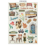 Stamperia Art of Travelling Junk Journal Stickers Backgrounds Cut-Outs (SBJK18)
