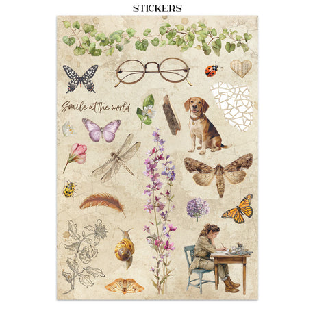 Stamperia All Around Junk Journal Stickers, Backgrounds, Cut-Outs (SBJK20)