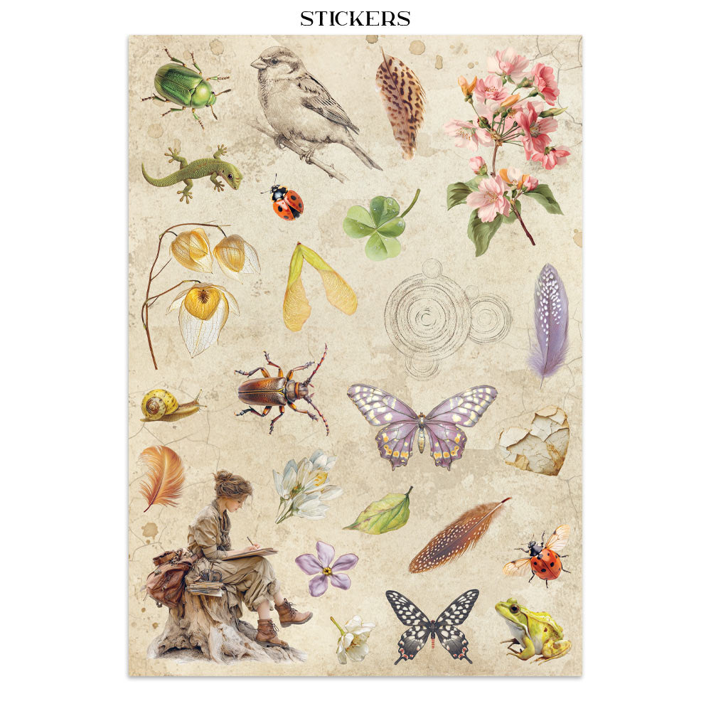 Stamperia All Around Junk Journal Stickers, Backgrounds, Cut-Outs (SBJK20)