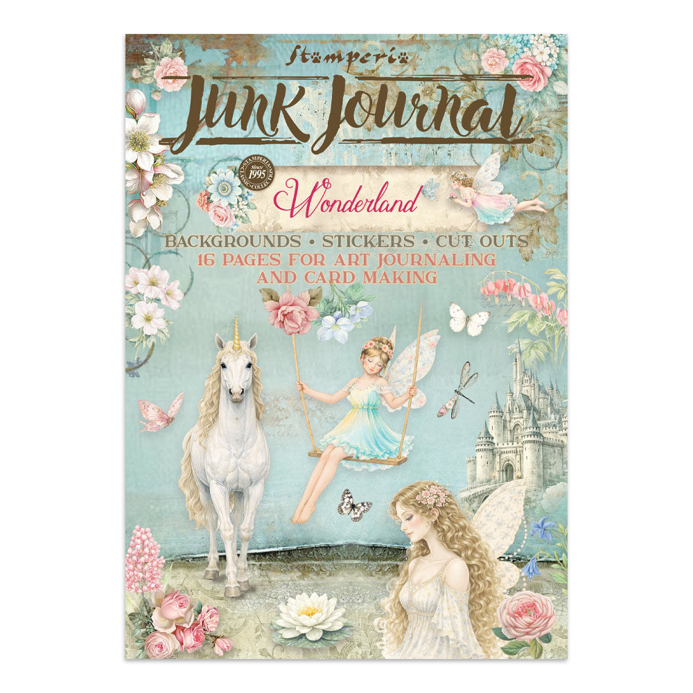Stamperia Wonderland Junk Journal Stickers, Backgrounds, Cut-Outs (SBJK21)