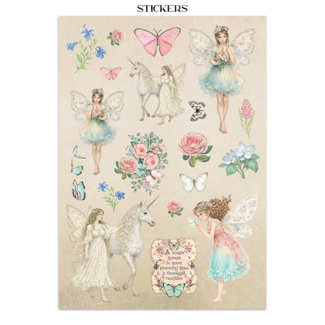 Stamperia Wonderland Junk Journal Stickers, Backgrounds, Cut-Outs (SBJK21)