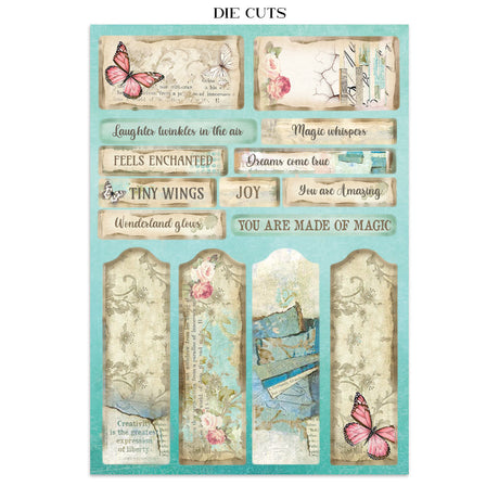 Stamperia Wonderland Junk Journal Stickers, Backgrounds, Cut-Outs (SBJK21)