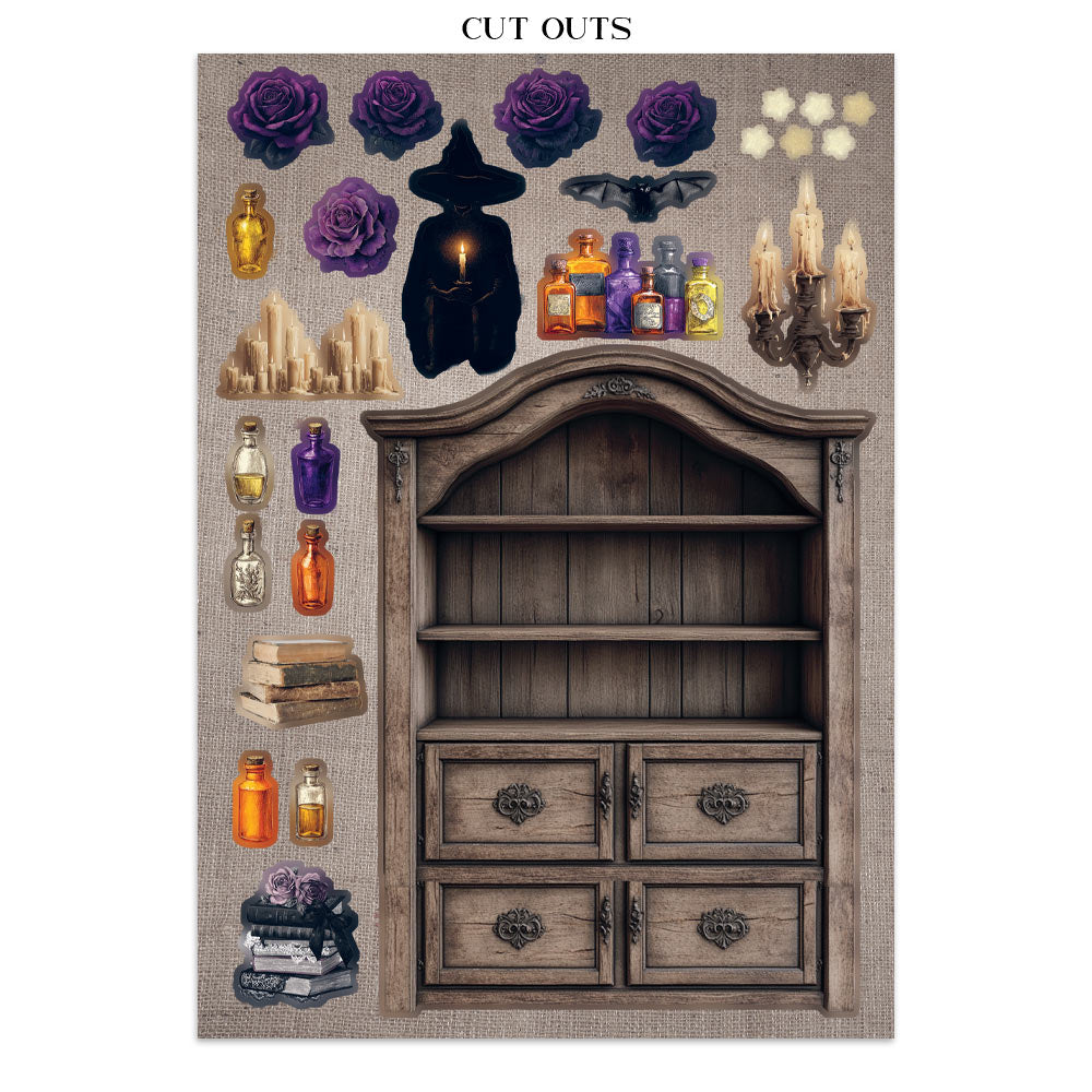 Stamperia Halloween Junk Journal Stickers, Backgrounds, Cut-Outs by Vicky Papaioannou (SBJK22)
