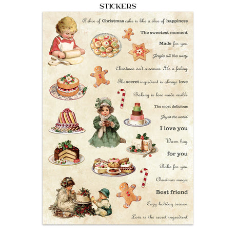 Stamperia Classic Christmas Junk Journal Stickers, Backgrounds and Cut-Outs - SBJK23