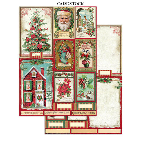 Stamperia Classic Christmas Junk Journal Stickers, Backgrounds and Cut-Outs - SBJK23