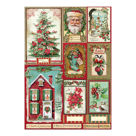 Stamperia Classic Christmas Junk Journal Stickers, Backgrounds and Cut-Outs - SBJK23