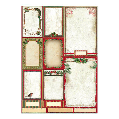 Stamperia Classic Christmas Junk Journal Stickers, Backgrounds and Cut-Outs - SBJK23