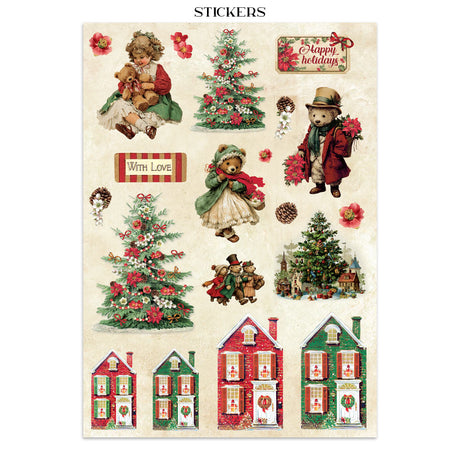 Stamperia Classic Christmas Junk Journal Stickers, Backgrounds and Cut-Outs - SBJK23