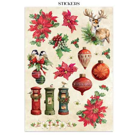 Stamperia Classic Christmas Junk Journal Stickers, Backgrounds and Cut-Outs - SBJK23