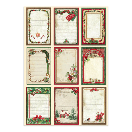 Stamperia Classic Christmas Junk Journal Stickers, Backgrounds and Cut-Outs - SBJK23