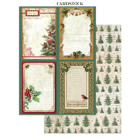 Stamperia Classic Christmas Junk Journal Stickers, Backgrounds and Cut-Outs - SBJK23