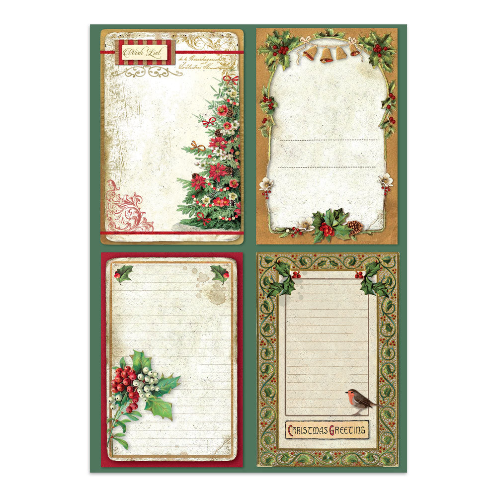 Stamperia Classic Christmas Junk Journal Stickers, Backgrounds and Cut-Outs - SBJK23