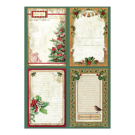 Stamperia Classic Christmas Junk Journal Stickers, Backgrounds and Cut-Outs - SBJK23