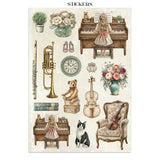 Stamperia Symphony Junk Journal Stickers, Backgrounds, Cut-Outs by Sara Alcobendas (SBJK24)
