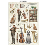 Stamperia Symphony Junk Journal Stickers, Backgrounds, Cut-Outs by Sara Alcobendas (SBJK24)