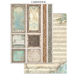 Stamperia Symphony Junk Journal Stickers, Backgrounds, Cut-Outs by Sara Alcobendas (SBJK24)