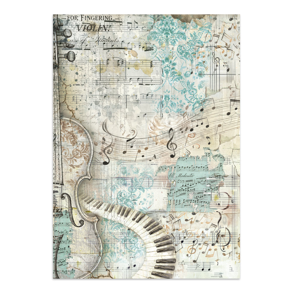 Stamperia Symphony Junk Journal Stickers, Backgrounds, Cut-Outs by Sara Alcobendas (SBJK24)
