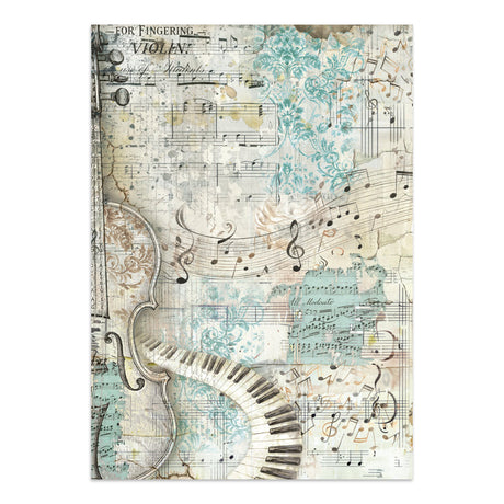 Stamperia Symphony Junk Journal Stickers, Backgrounds, Cut-Outs by Sara Alcobendas (SBJK24)
