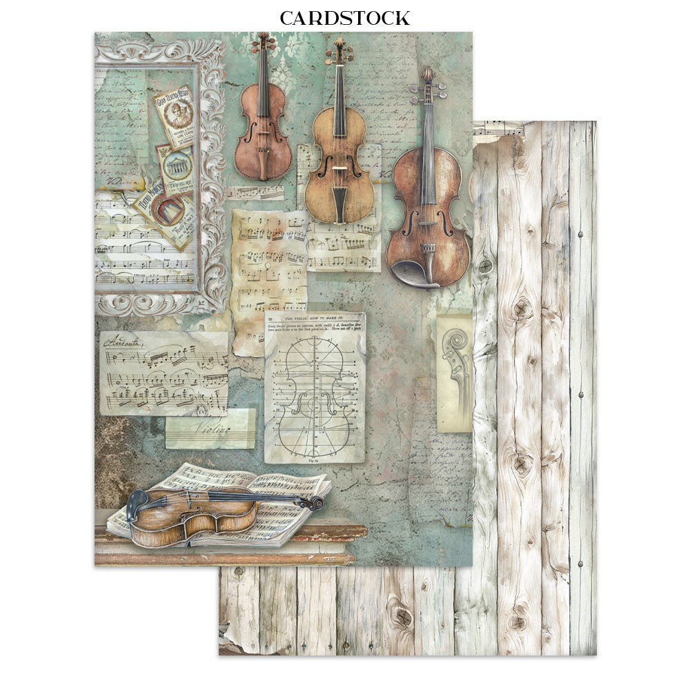 Stamperia Symphony Junk Journal Stickers, Backgrounds, Cut-Outs by Sara Alcobendas (SBJK24)