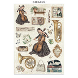 Stamperia Symphony Junk Journal Stickers, Backgrounds, Cut-Outs by Sara Alcobendas (SBJK24)