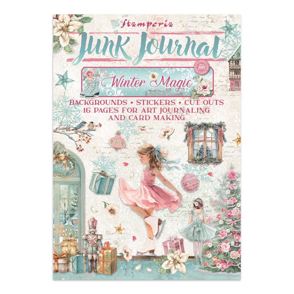 Stamperia Winter Magic Junk Journal Stickers, Backgrounds and Cut-Outs - SBJK25